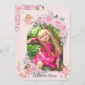 Invitation Fées Roses roses Arch  (Devant / Derrière)