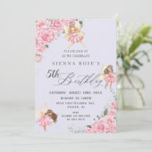 Invitation Fées Roses roses Arch (Debout devant)