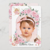 Invitation Fées Roses roses Arch  (Devant / Derrière)