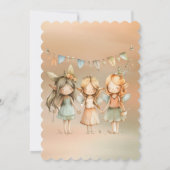 Invitation Fées vintages Et Amis Fête Anniversaire Fille (Dos)