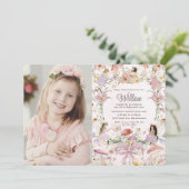Invitation Fées Whimsical Anniversaire Fleur Jardin Photo (Debout devant)