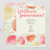 Invitation Felices Pascuas Pâques Celebración de Resurrección (Devant / Derrière)