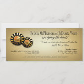 Invitation Felicia Champagne Pailleté Las Vegas Mariage Delux (Dos)