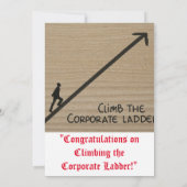 Invitation "Félicitations à Escalade the Corporate Ladder! (Dos)