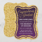 Invitation Félicitations à Gold Foil pour l'invitation de dip (Devant / Derrière)