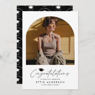 Invitation Félicitations à la fin de l'année photo simple mod