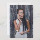 Invitation Félicitations à l'obtention du diplôme photo simpl (Devant)