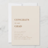 Invitation Félicitations à notre diplômé (Devant)