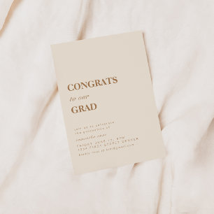 Invitation Félicitations à notre diplômé