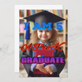 Invitation "Félicitations à notre diplômé de pré-maternelle ! (Devant / Derrière)