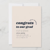 Invitation Félicitations à notre Grad Simple Graduation Invit (Devant)