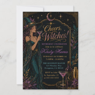 Invitation Félicitations aux sorcières Célébration de départ