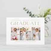 Invitation Félicitations de fin d'études avec typographie mod (Debout devant)