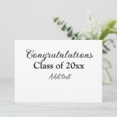 Invitation Félicitations de graduation simples clas d'ajout m (Debout devant)