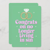 Invitation Félicitations De Ne Plus Vivre Dans Le Mariage Drô (Devant / Derrière)