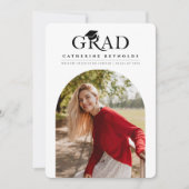 Invitation Félicitations de remise de diplôme photo simple mo (Devant)