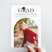 Invitation Félicitations de remise de diplôme photo simple mo