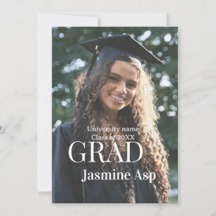 Invitation Félicitations diplômé nom nom université promotion