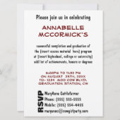 Invitation Félicitations drôles d'obtention du diplôme de (Dos)