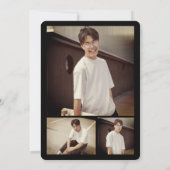 Invitation Félicitations Graduate Grey Cutout Photo Graduate (Dos)