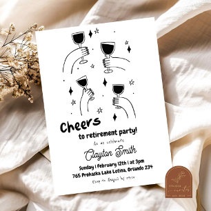 Invitation Félicitations gribouillées pour la fête de retrait