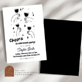 Invitation Félicitations gribouillées pour la fête de retrait