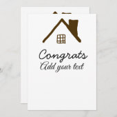 Invitation Félicitations nouveau propriétaire inauguration im (Devant / Derrière)