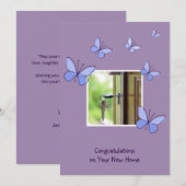 Invitation Félicitations photo clé de la maison sur votre nou (Devant / Derrière)