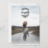 INVITATION FÉLICITATIONS PORTRAIT-NOIR ET BLANC (Devant)