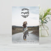 INVITATION FÉLICITATIONS PORTRAIT-NOIR ET BLANC (Debout devant)