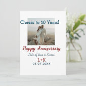 Invitation Félicitations pour 10 ans joyeux anniversaire ajou (Debout devant)