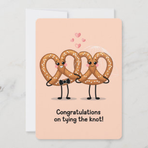 Invitation Félicitations pour avoir noué le nœud Bretzel drôl