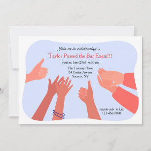 Invitation Félicitations pour avoir passé l'invitation de l'e