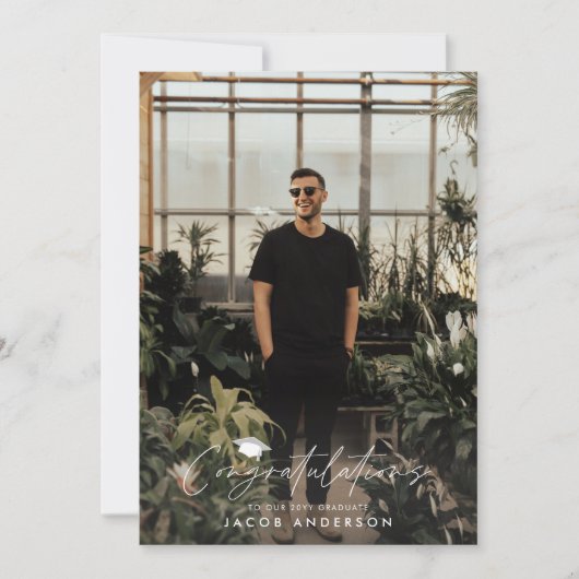 Invitation Félicitations pour la graduation simple photo mode (Devant)