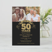 Invitation Félicitations pour le 50e anniversaire de mariage  (Debout devant)