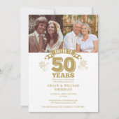 Invitation Félicitations pour le 50e anniversaire de mariage  (Devant)