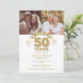 Invitation Félicitations pour le 50e anniversaire de mariage  (Debout devant)