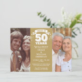 Invitation Félicitations pour le 50e anniversaire de mariage  (Debout devant)