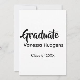 Invitation Félicitations pour le diplôme nom date année class