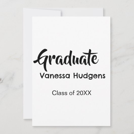 Invitation Félicitations pour le diplôme nom date année class (Devant)