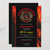 Invitation Félicitations pour le feu (Devant / Derrière)