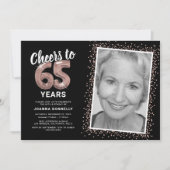 Invitation Félicitations pour les 65 ans de The Years Photo (Devant)