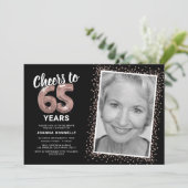 Invitation Félicitations pour les 65 ans de The Years Photo (Debout devant)
