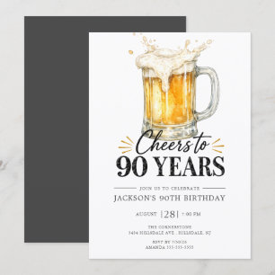 Invitation Félicitations pour l'invitation d'anniversaire 90