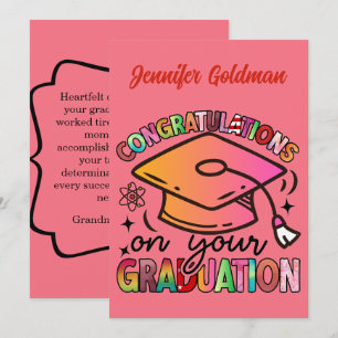 Invitation Félicitations pour l'obtention du diplôme
