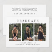 Invitation Félicitations pour l'obtention du diplôme avec Mod (Devant / Derrière)