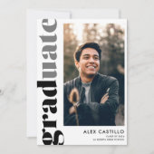 Invitation Félicitations pour l'obtention du diplôme avec pho (Devant)