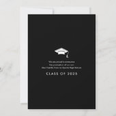 Invitation Félicitations pour l'obtention du diplôme avec pho (Dos)