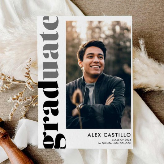 Invitation Félicitations pour l'obtention du diplôme avec pho