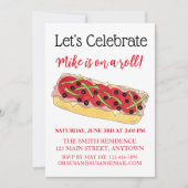 Invitation Félicitations pour un sandwich italien en rouleau (Devant)